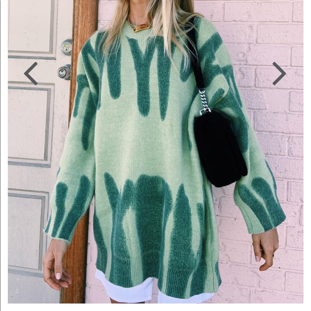 COPY - Green Drip Sweater
